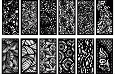 Laser Cut Decorative Panel Screen Free DXF File