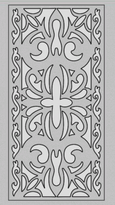 Laser Cut Decorative Pattern Panel Screen Art Free DXF File