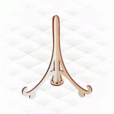 Laser Cut Decorative Plate Holder Display Stand Free Vector File, Free Vectors File