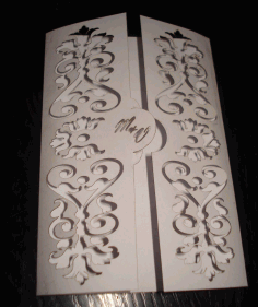 Laser Cut Decorative Postcard Template Free Vector File
