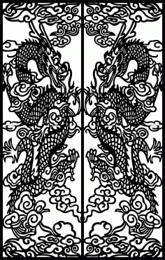 Laser Cut Decorative Privacy Partition Indoor Panels Lattice Room Divider Pattern Free DXF File