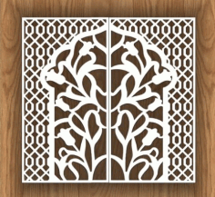 Laser Cut Decorative Screen Design Seamless Free Vector File