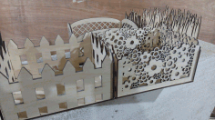 Laser Cut Decorative Storage Baskets 3d Puzzle Free Vector File
