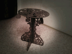Laser Cut Decorative Table Free DXF File