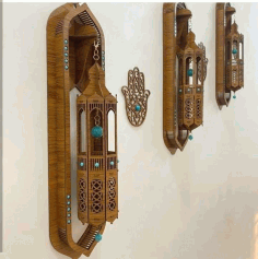 Laser Cut Decorative Wall Lamp Free Vector File