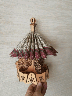 Laser Cut Decorative Wall Mounted Napkin Holder Free Vector File