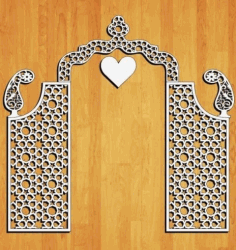 Laser Cut Decorative Wedding Screen Free Vector File, Free Vectors File