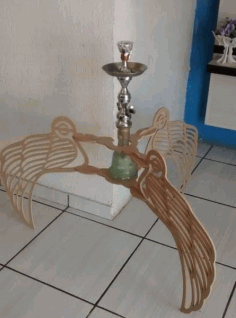 Laser Cut Decorative Wooden Hookah Base Free Vector File