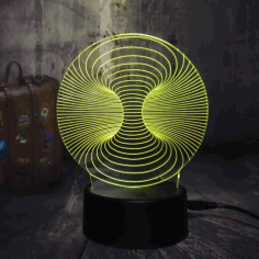 Laser Cut Deep Hole 3d Optical Illusion Acrylic Night Light Free Vector File