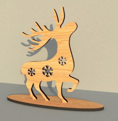 Laser Cut Deer Free DXF File