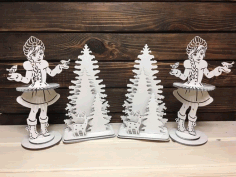 Laser Cut Deer Table Decor Free Vector File