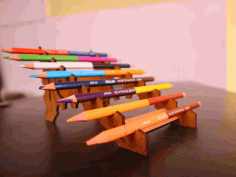 Laser Cut Desk Pencil Holder Free DXF File