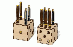 Laser Cut Dice Pen Holder Free Vector File