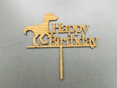 Laser Cut Dinosaur Cake Topper Birthday Cake Decorations Free Vector File