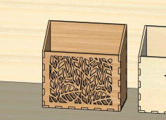 Laser Cut Distinguished Pen Pencil Holder Paper Box 3mm Free Vector File