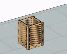 Laser Cut Distinguished Pencil Holder Box 3mm Free Vector File