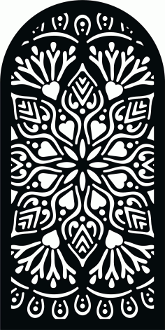Laser Cut Divider Seamless Floral Floral Lattice Stencil Pattern Free DXF File