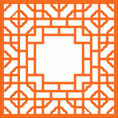 Laser Cut Divider Seamless Floral Lattice Stencil Design Free DXF File