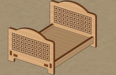 Laser Cut Diy 3d Dollhouse Bed Wood Miniature Furniture Free Vector File