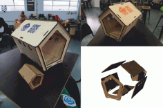 Laser Cut Dog House Free DXF File
