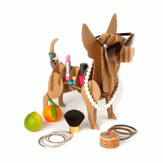 Laser Cut Dog Jewelry Holder Dresser Top Jewelry Organizer Free Vector File