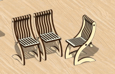 Laser Cut Dollhouse Mini Fancy Chair Toy Free DXF File