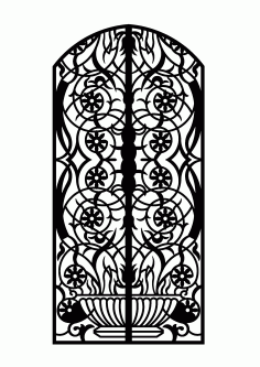 Laser Cut Door 3mm Steel Free DXF File