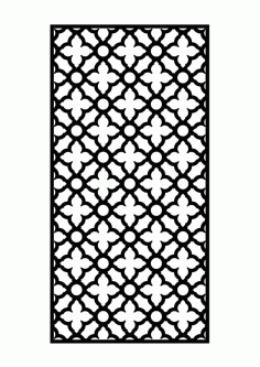 Laser Cut Door Panel Free DXF File