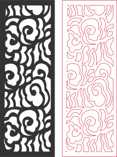 Laser Cut Door Panel Pattern Free DXF File