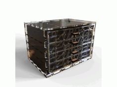 Laser Cut Drawer Box Free DXF File