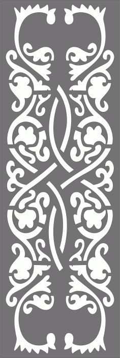 Laser Cut Drawing Room Jali Floral Seamless Pattern Free DXF File