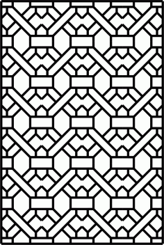 Laser Cut Drawing Room Lattice Separator Seamless Design Free DXF File