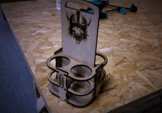 Laser Cut Drink Caddy Drink Carrier Free Vector File