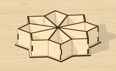 Laser Cut Dry Fruit Tray Candy Basket Free DXF File