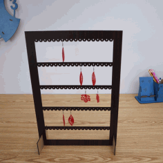 Laser Cut Earring Stand Simple Base Mdf 3mm Free DXF File