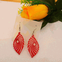Laser Cut Earrings Acrylic Jewelry Free DXF File