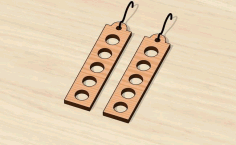 Laser Cut Earrings Free DXF File
