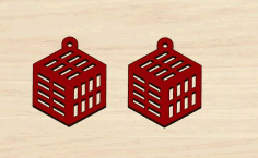 Laser Cut Earrings Pendant Valentine Day Free DXF File