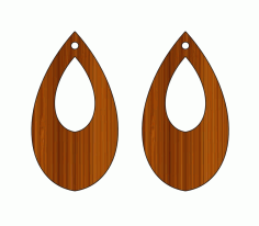 Laser Cut Earrings Set Jewelry Tear Drop Template Wood Cutout Free Vector File