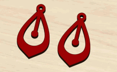 Laser Cut Earrings Stud Valentine Gift Free Vector File