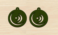 Laser Cut Earrings Stud Valentines Day Free DXF File