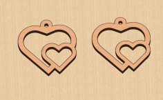 Laser Cut Earrings Valentine Heart Jewelry Free Vector File