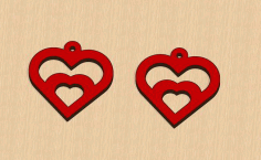 Laser Cut Earrings Valentine Jewelry Free Vector File, Free Vectors File