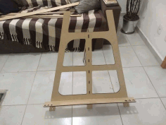 Laser Cut Easel Canvas Stand 6mm Free DXF File