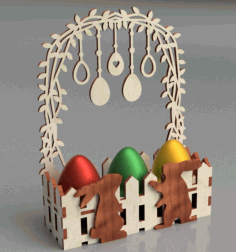 Laser Cut Easter Bunny Box Template Free DXF File