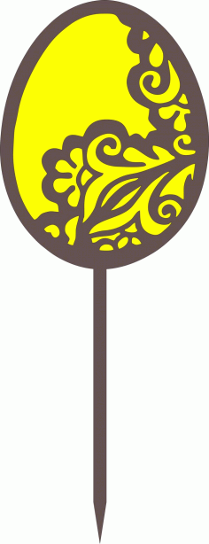 Laser Cut Easter Decoration Cake Topper Free Vector File