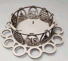 Laser Cut Easter Egg Holder 12 Egg Rack Free Vector File
