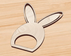 Laser Cut Easter Rabbit Wood Napkin Rings Free Vector File