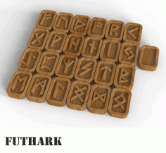 Laser Cut Elder Futhark Wooden Rune Set Free Vector File