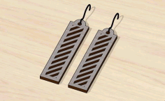 Laser Cut Elegant Earrings Jewelry Free DXF File
